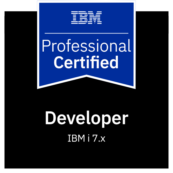 IBM Certified Developer - IBM i 7.x logo